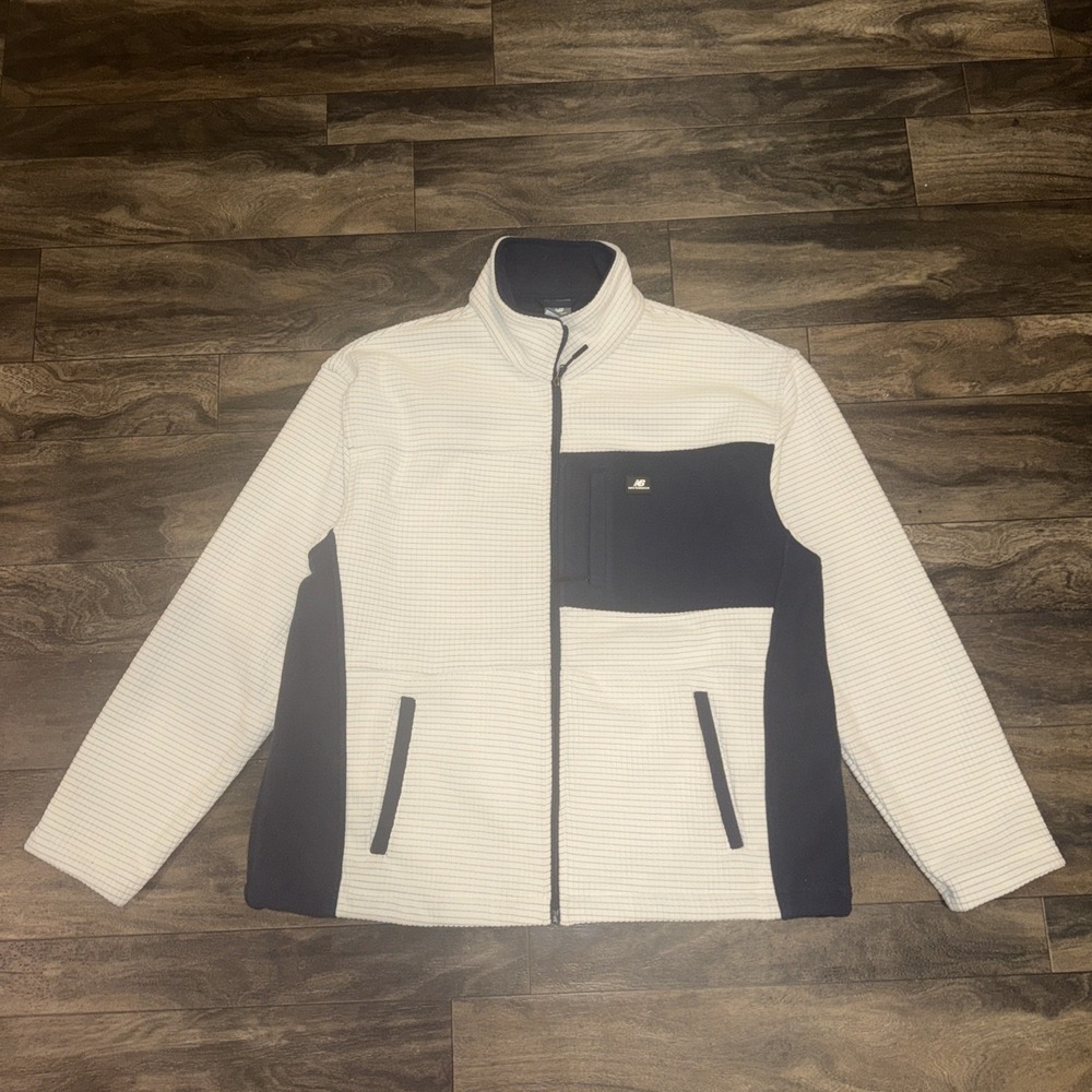 New Balance Waffle Fleece Full-Zip‎ Mock Neck Jacket Men's Size XL Outdoor